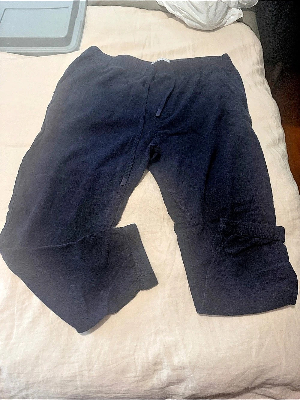 Zara Linen Navy Blue Pants
